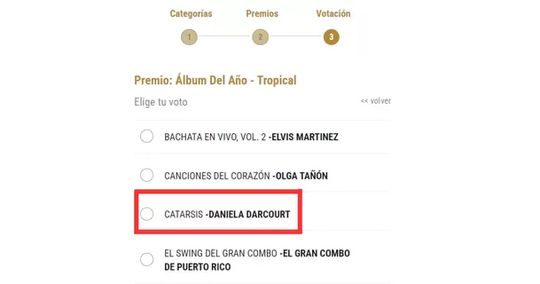 Daniela Darcourt en Premio Lo Nuestro 2024: ¿Cómo votar por la salsera?