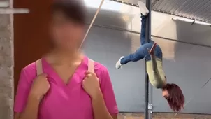 Exactriz de AFHS sorprendió con sus habilidades para acrobacia
