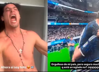 Facundo enloqueció con eufórica celebración por triunfo de Argentina. | Fuente: Instagram Facundo González.