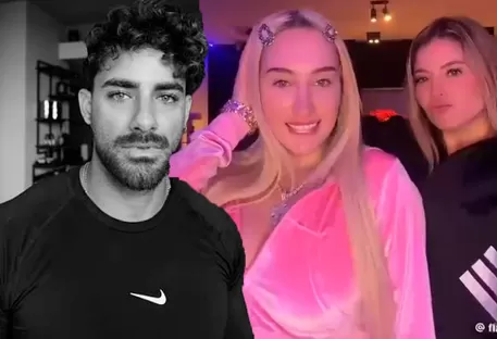 Flavia y Fran contra Austin | Composición: Katherine Lozano | Fuente: Tiktok e Instagram