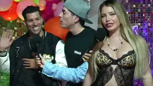 Flavia Laos y Patricio Parodi coincidieron en fiesta de streamer