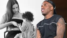 Jefferson Farfán y Darinka Ramírez se lucen junto a su hija.