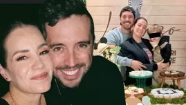 Jesús Alzamora y  María Paz juntos en el cumpleaños de su hijo