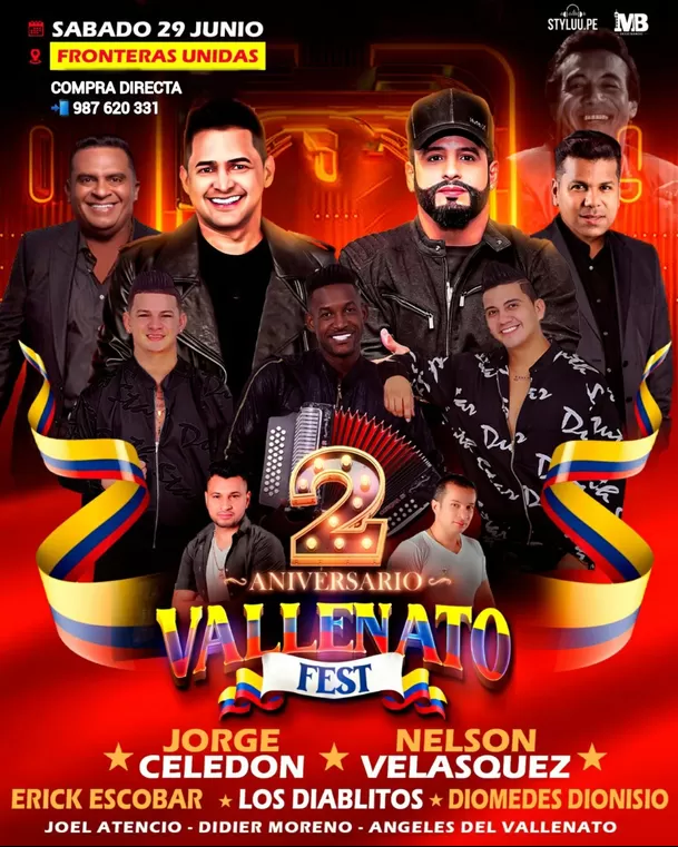 Segundo aniversario de "Vallenato fest". (Foto: difusión)