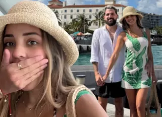 Juan Morelli y su sorpresa a Luciana Fuster por cumpleaños