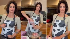 Kina Malpartida sorprende con su faceta de cocinera en Estados Unidos