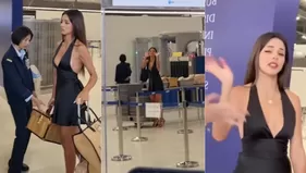 Luciana Fuster tuvo emotiva despedida en aeropuerto de Tailandia