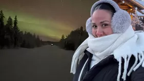 Magdyel Ugaz se emocionó al ver auroras boreales en Finlandia