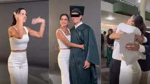 María Pía Copello se emocionó en graduación de su hijo mayor