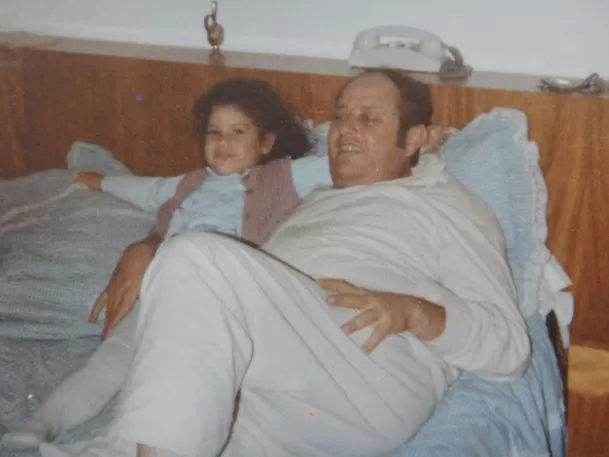 María Pía con su papá Fernando