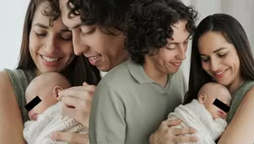 Mateo Garrido Lecca y la tierna sesión de fotos con su bebé