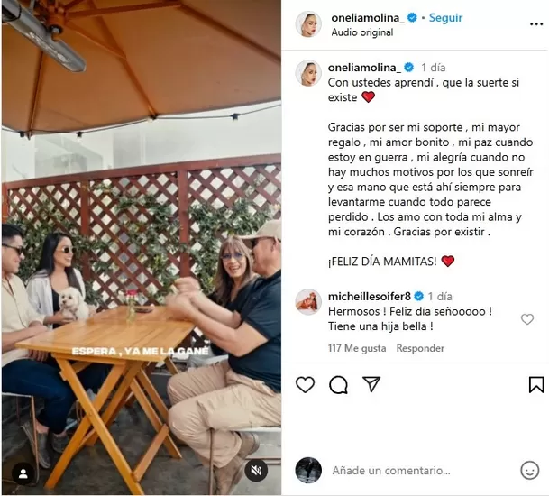 Onelia Molina más fuerte que nunca junto a su familia.