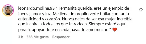 El mensaje del hermano de Onelia Molina.