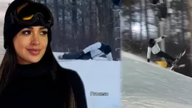 Onelia Molina sufrió fuerte caída durante clases de esquí.