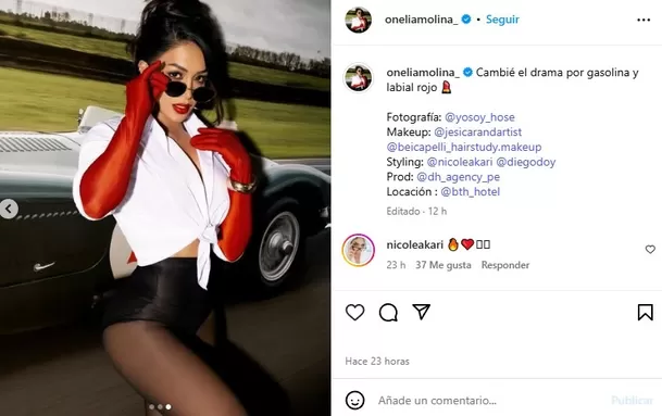 Onelia Molina empoderada en una reciente sesión de fotos.