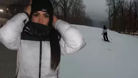 Onelia Molina y sus gritos de terror al esquiar 