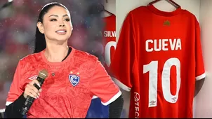 Pamela Franco lució orgullosa la camiseta de Christian Cueva