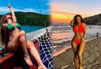 Paula Arias lució su figura en diminutos bikinis durante sus vacaciones por Brasil