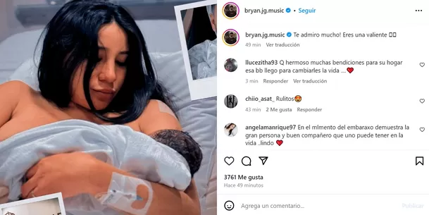 Bryan Torres dedicándole lindo mensaje a Samahara