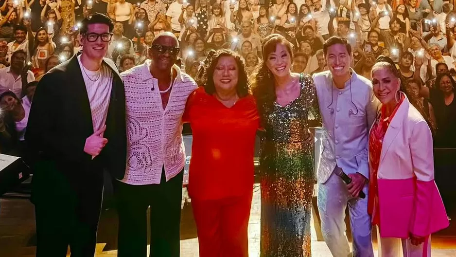 Sergio George vibró en el escenario junto a Tony y Mimy Succar.