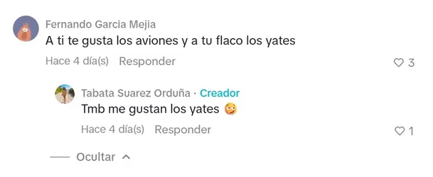 Foto: TikTok de Tabata Suárez.