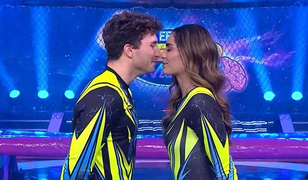 Vania Torres y Stefano Meier en 'nariz con nariz' en EEG.