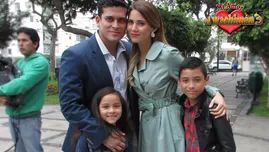 	<p>Catalina y Salvador junto a sus hijos.</p>