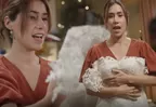 Nina quedó cautivada al ver su vestido de novia