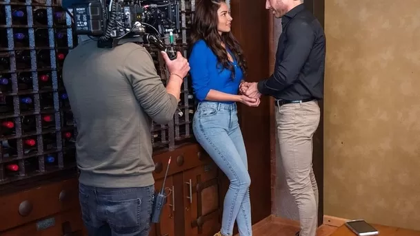 Detrás de cámaras de las escenas entre Luis Alberto y Mariana. (Foto: Instagram Las Estrellas)