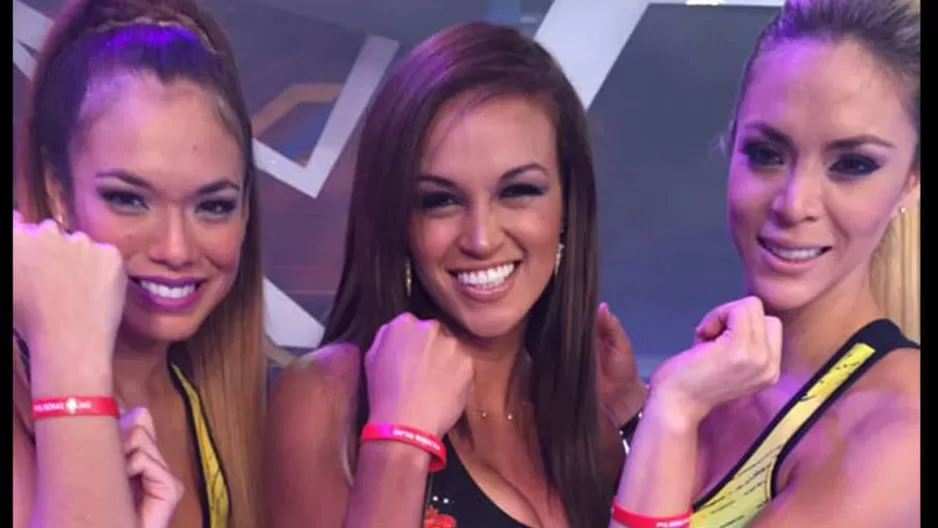 Jazmín Pinedo, Angie Arizaga y Sheyla Rojas.