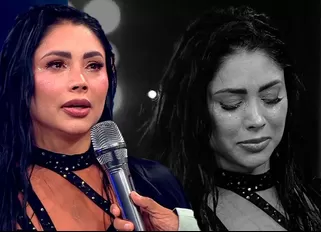 Pamela Franco hablando de la situación de María Cataleya | Composición: Katherine Lozano | Fuente: AméricaTv