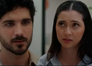 Emilia avergonzada con Víctor | Composición: Katherine Lozano | Fuente: AméricaTv