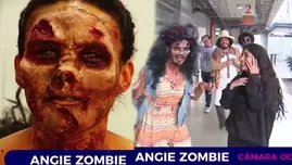 	<p>Angie Arizaga se convirti&oacute; en zombie y caus&oacute; p&aacute;nico</p>