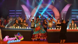 	<p>Chanchilsa bailando junto a los invitados de Súper Sábado</p>