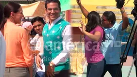 Detrás de cámaras: "Carmela" y "Rodolfo" se divierten en Valiente amor