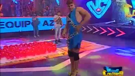 	<p>Mira a Juan Pablo Bezada modelando en tacos.</p>