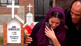 Macarena lloró desconsoladamente durante "entierro" de Joel. | Fuente: América Televisión