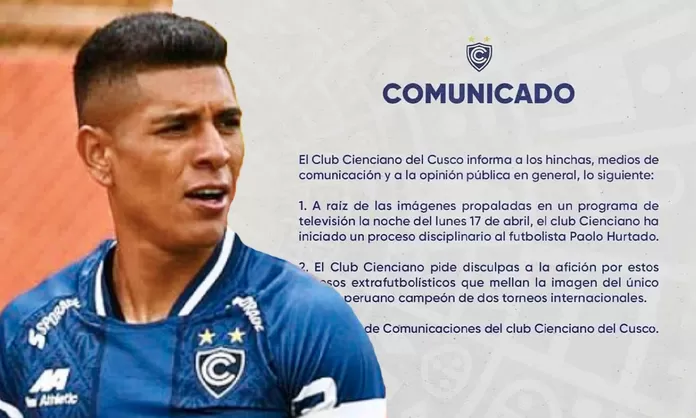 Paolo Hurtado: Club Cienciano del Cusco tomó radical decisión | América  Televisión