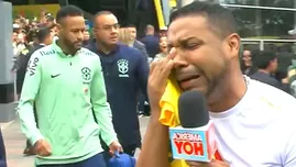 Edson Dávila lloró de emoción al recibir saludo de Neymar.