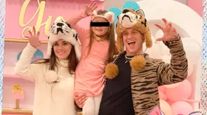 Gino Pesaressi y Mariana Vértiz celebraron juntos el cumpleaños de su hija Gia