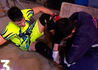 Arián sufrió fuerte lesión en el tobillo 