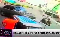 San Martín de Porres: Padre denuncia que grúa se llevó su auto con su hija adentro - Noticias de oscar-meza