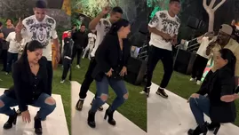 Ana Siucho cautivó a Edison "Orejas" Flores con tremendo baile por el triunfo de Universitario.