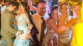 Estrella Torres lució osado segundo vestido de novia en su boda con Kevin Salas.