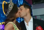 Patricio Parodi celebró con Luciana Fuster detrás de camaras por triunfo en Miss Grand Perú 2023