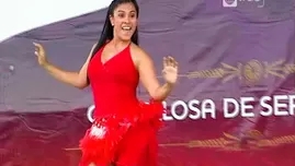 	<p>Natasha sorprendió bailando cumbia</p>